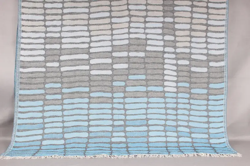 Turkish Towel Beach Blanket Blue Cotton, Gift, 40x69 Inches