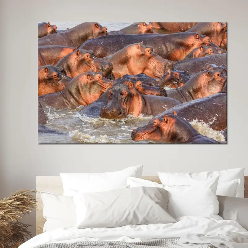 Elegante lienzo de vida silvestre: arte de animales salvajes para su loft