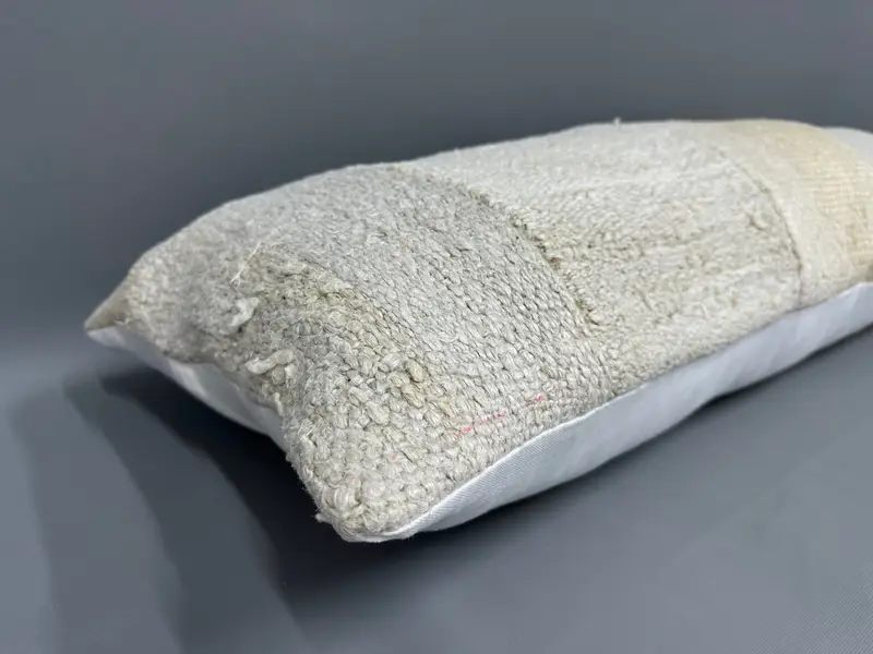 Vintage Kilim Pillow, Turkish Kilim Pillow, Cushion, Bright Pillow Sham, 16x43 Beige Pillow Case, Car Cushion Cover, Boho Pillow - 6