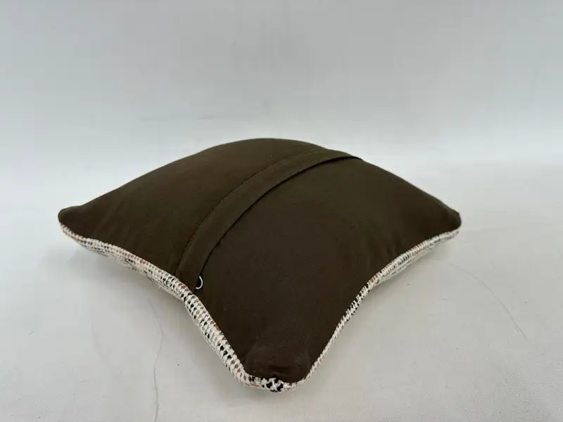 Boho Pillow, 12x12 Beige Pillow, Tribal Pillow Cover, Vintage Kilim Throw Pillow, Pillow for Couch, Cushion Case, Aesthetic Cushion - 7
