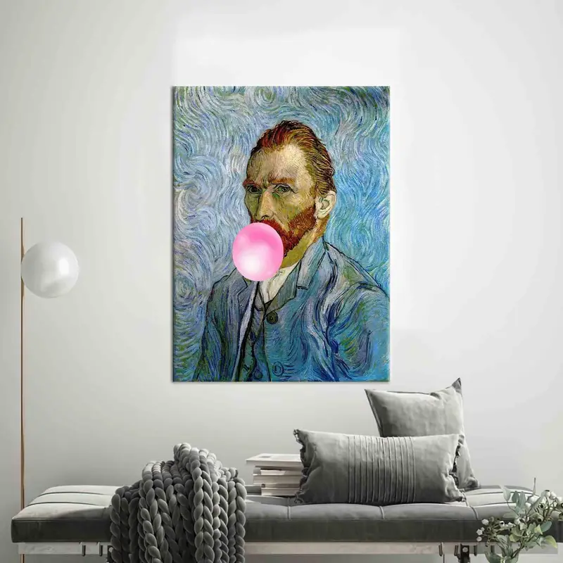 エレガントなゴッホの複製: ピンクのバブルガム キャンバス プリント