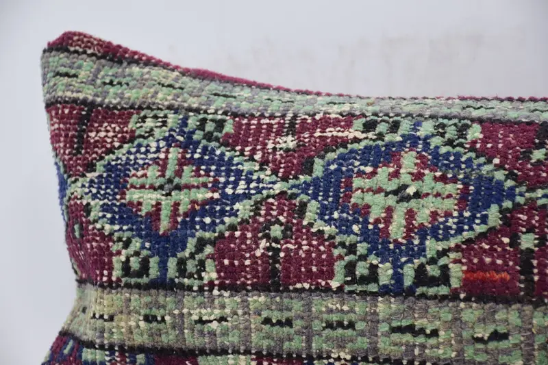 Vintage Kilim Pillow, Ottoman Pillow Sham, 12x48 Red Pillow, Pillow Cover, Interior Designer Pillow, Antique Pillows, Outdoor Cushion Cover - 2