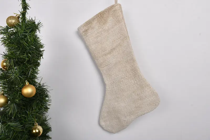 Festive Christmas Ornaments Pattern, 7 Inch Wide Christmas Stocking