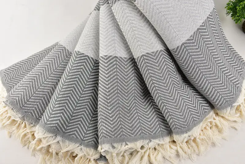 Bridesmaid Proposal Gift, Wedding Gift Customized Blanket, Bridesmaid Gifts, Housewarming Gift, Throw Blanket, 84x80 Cotton Chevron Towel - 4