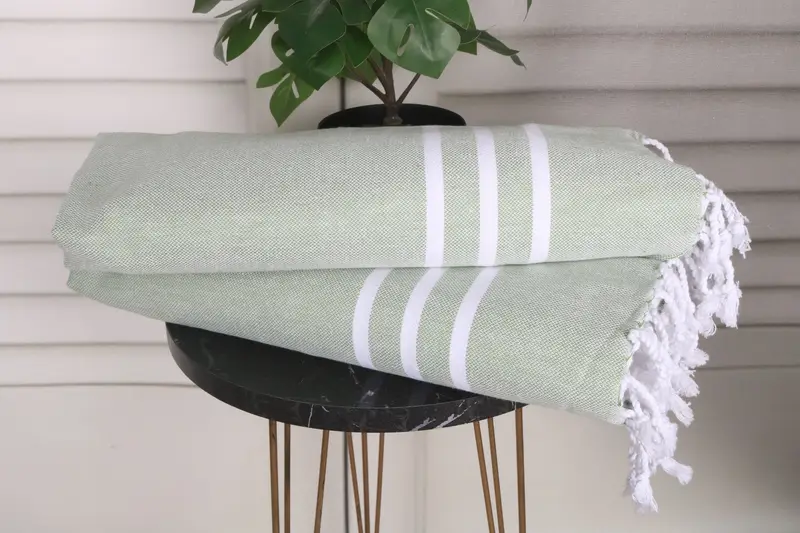 Toalla de spa, toalla a rayas de algodón 40x24, toallas de baño pequeñas, toalla de mano turca, regalos personalizados, regalo de verano, regalo de calentamiento de la casa, toalla con nombre - 3