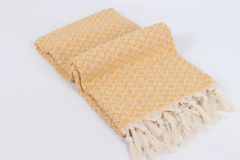 Bridesmaid Gifts, 70x40 Cotton Diamond Towel, Bachelor Gifts, Bachelor Gift, Handwoven organic Turkish towel for spa, Bridal Shower Favors - 6