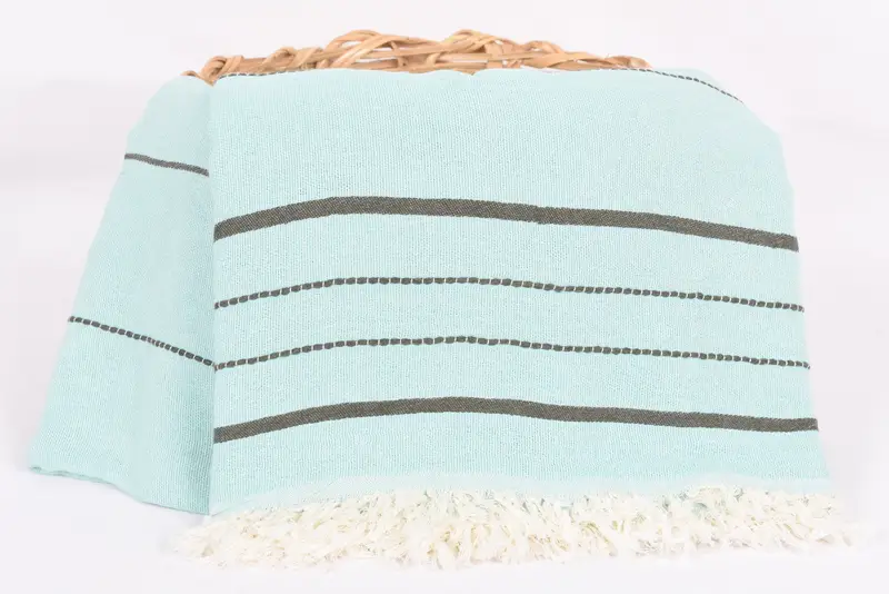 Custom Wedding Gifts, Mother Of The Groom Gift, Personalized Gifts, Thanksgiving Tablecloth, 100x80 Cotton Striped Towel, Woven Blanket - 5