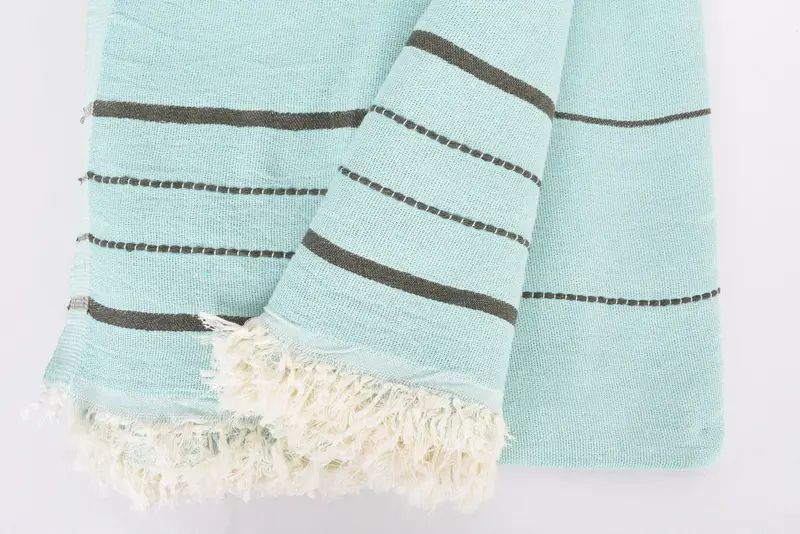 Custom Wedding Gifts, Mother Of The Groom Gift, Personalized Gifts, Thanksgiving Tablecloth, 100x80 Cotton Striped Towel, Woven Blanket - 8
