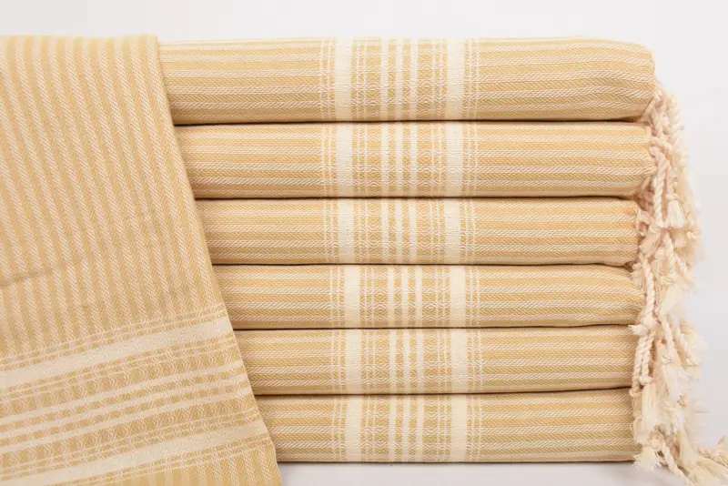 Spa Towel, 40x18 Cotton Striped Towel, Bridesmaid Gift, Small Bath Towels, Gym Towel, Wedding Gift, Bridesmaid Gifts, Custom Gift, Handmade Gift - 1