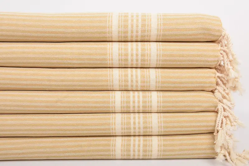 Spa Towel, 40x18 Cotton Striped Towel, Bridesmaid Gift, Small Bath Towels, Gym Towel, Wedding Gift, Bridesmaid Gifts, Custom Gift, Handmade Gift - 3