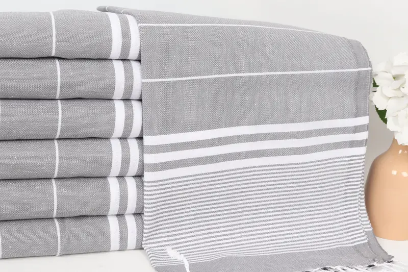 Bulk Order Towel, Boyfriend Christmas Gift, Turkish Hand Towel, Monogrammed Hand Towel, Gift For Him, 40x24 Cotton Striped Towel, Kitchen Towel - 2