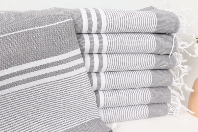 Bulk Order Towel, Boyfriend Christmas Gift, Turkish Hand Towel, Monogrammed Hand Towel, Gift For Him, 40x24 Cotton Striped Towel, Kitchen Towel - 1