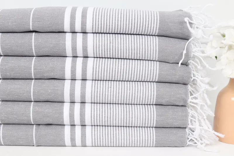 Bulk Order Towel, Boyfriend Christmas Gift, Turkish Hand Towel, Monogrammed Hand Towel, Gift For Him, 40x24 Cotton Striped Towel, Kitchen Towel - 3