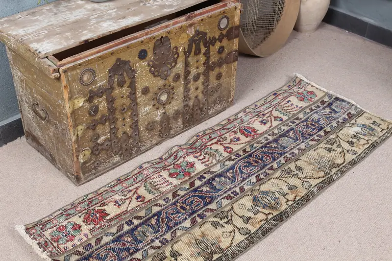 Blue Camouflage Rug, 1.8x4.7 ft Chic Decor