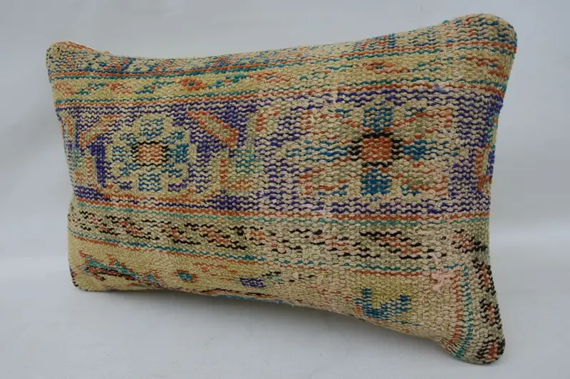 Boho Pillow Sham Cover, Gift Pillow, Cushion Case, 12x20 Beige Pillow, Vintage Pillow, Personalized Gift Pillow Cushion Case - 3
