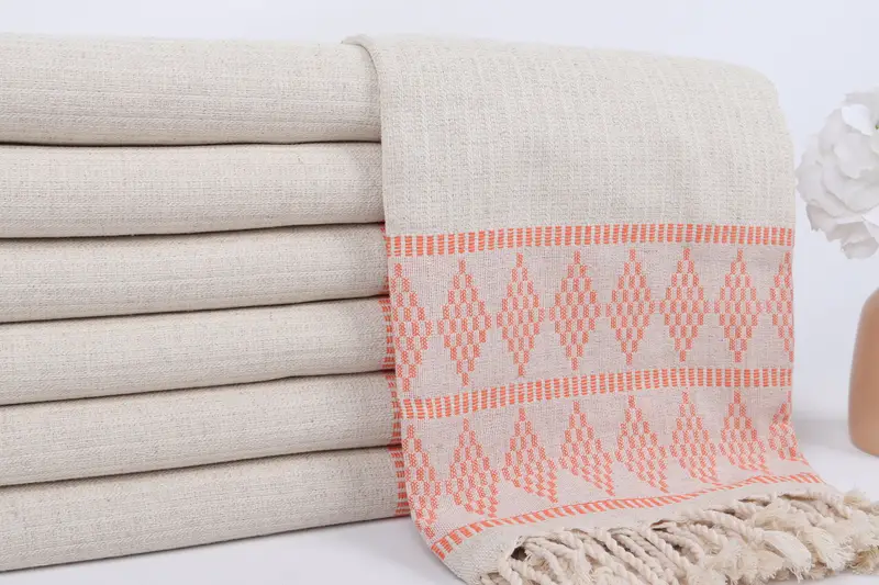 Bachelorette Personalized Orange Kilim Towel, 36x71 Inches