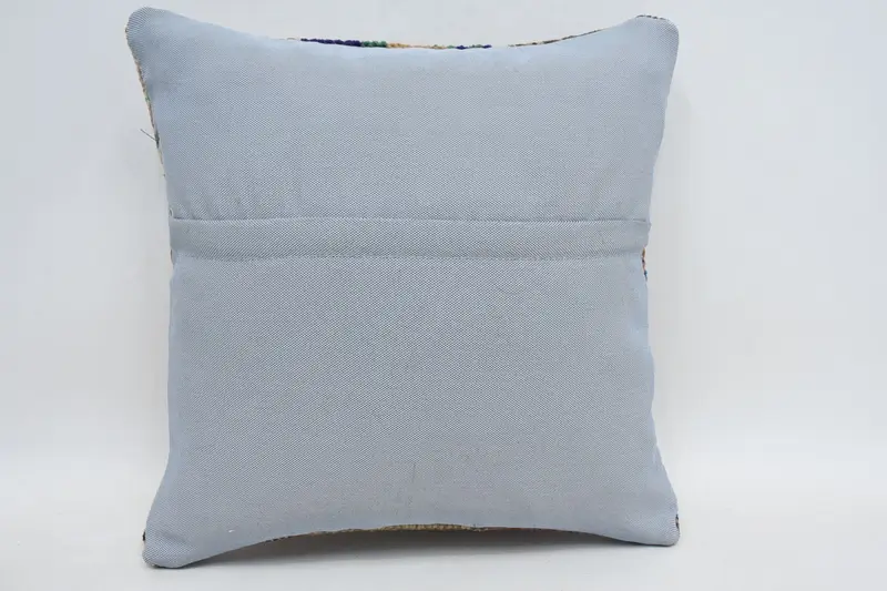 Boho Pillow Sham Cover, Pet Pillow Cover, Cushion Cover, Boho Pillow, Gift Pillow, 16x16 Blue Cushion, Comfy Throw Cushion, Tribal Pillow Sham - 6