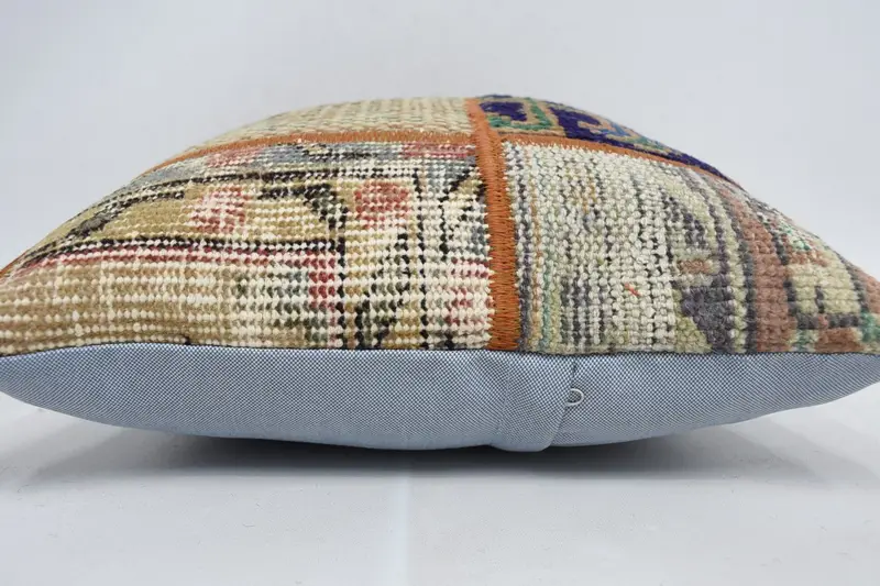 Boho Pillow Sham Cover, Pet Pillow Cover, Cushion Cover, Boho Pillow, Gift Pillow, 16x16 Blue Cushion, Comfy Throw Cushion, Tribal Pillow Sham - 5