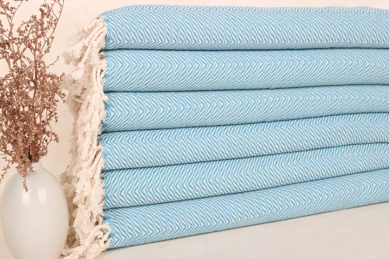 Türkisfarbenes Baumwoll-Geschirrtuch als Hochzeitsgeschenk, 20 x 40 Zoll