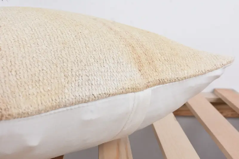 Cubierta de almohada, cubierta de almohada beige 16x16, cojín de kilim hecho a mano, almohada de kilim turco, caja de cojín de silla, almohada para el sofá - 7