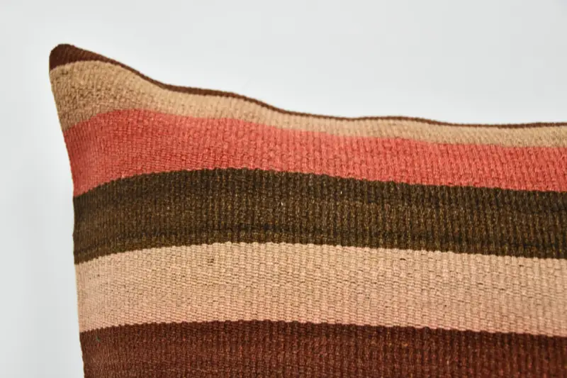 Vintage Kilim Throw Pillow, Turkish Pillow, 20x20 Orange Pillow Sham, Pillow Case, Throw Kilim Pillow, Bolster Cushion - 2