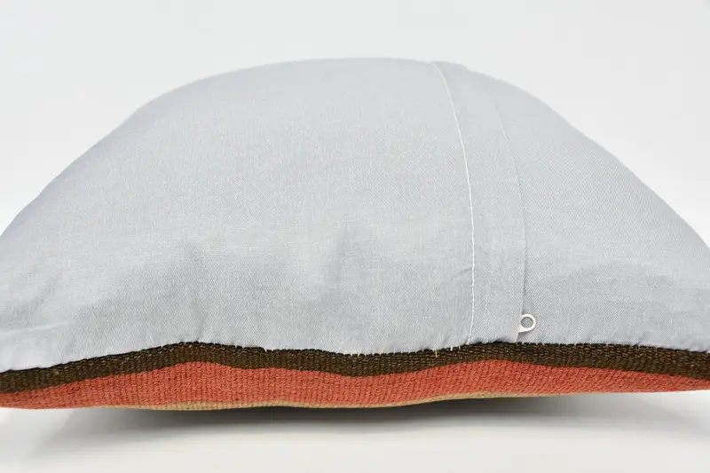 Vintage Kilim Throw Pillow, Turkish Pillow, 20x20 Orange Pillow Sham, Pillow Case, Throw Kilim Pillow, Bolster Cushion - 5