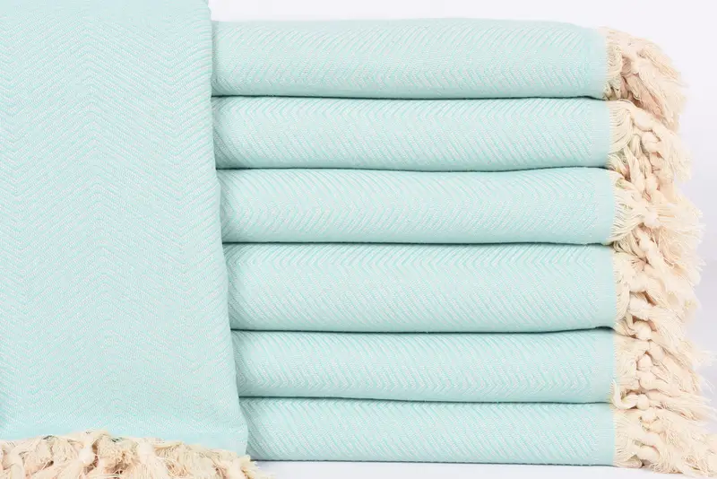Bridal Shower Gift, Turkish Blanket Queen, Personalised Gift, Throw Blanket Couch, Turkish Cotton Blanket, Tablecloth, 84x68 Cotton Zig zag Towel