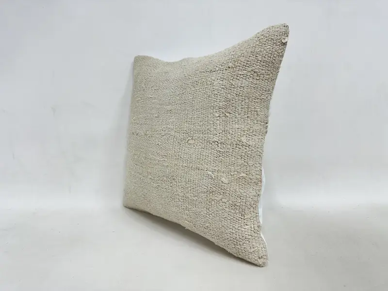Pillow Case, Pillow for Sofa, Boho Pillow, Vintage Pillow, Armchair Pillow Sham, Bolster Pillow Case, 16x16 Beige Cushion Cover, Car Pillow Case - 4