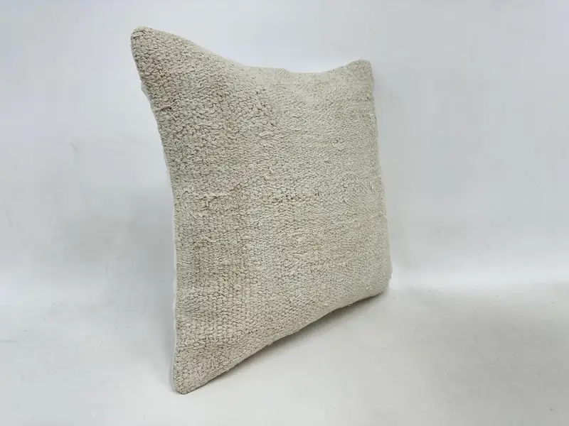 Pillow Case, Pillow for Sofa, Boho Pillow, Vintage Pillow, Armchair Pillow Sham, Bolster Pillow Case, 16x16 Beige Cushion Cover, Car Pillow Case - 3