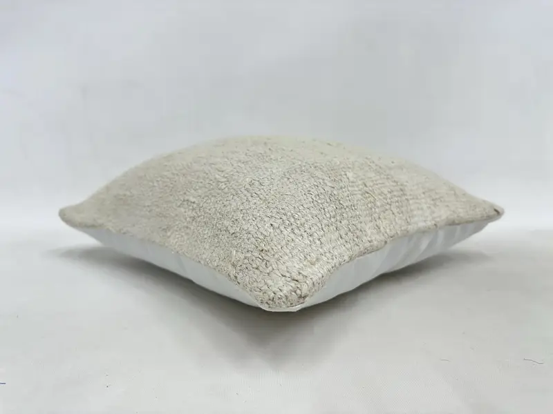 Pillow Case, Pillow for Sofa, Boho Pillow, Vintage Pillow, Armchair Pillow Sham, Bolster Pillow Case, 16x16 Beige Cushion Cover, Car Pillow Case - 6