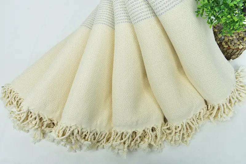 70x40 Cotton Diamond Towel, Personalized Home Gift Wedding, Gift For Him, Organic towel, Turkish towel, Bachelorette Favor, Oversized Beach Towel - 4