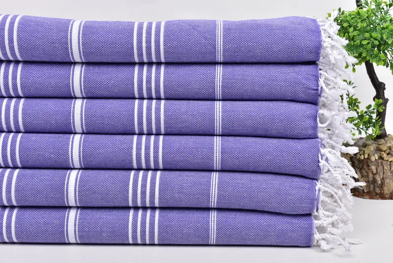 Valentines Day Gift For Her, Bridesmaid Gifts, 70x40 Cotton Striped Towel, Welcome Wedding Gift, Personalized Bridesmaid Gift, Hammam towel - 3