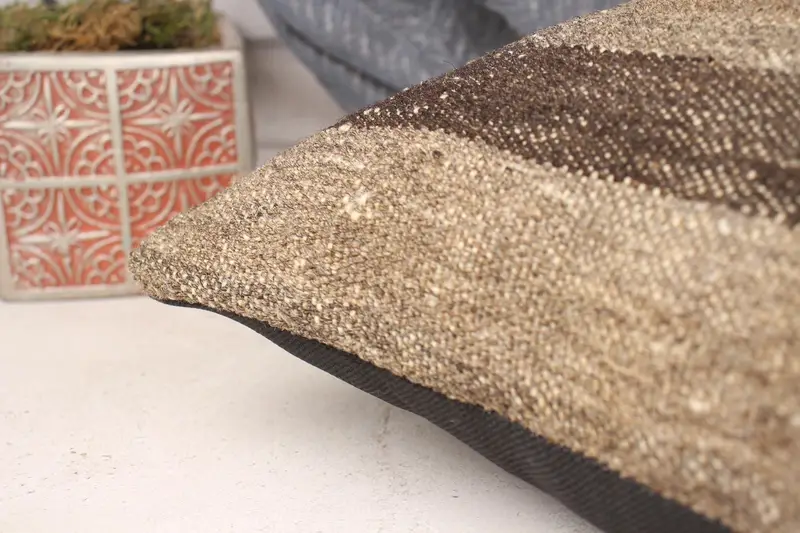 Handmade Kilim Cushion, Retro Cushion Case, 14x14 Beige Pillow Cover, Pillow for Sofa, Pillow, Outdoor Pillow Case, Custom Pillow, Home Decor Pillow - 7