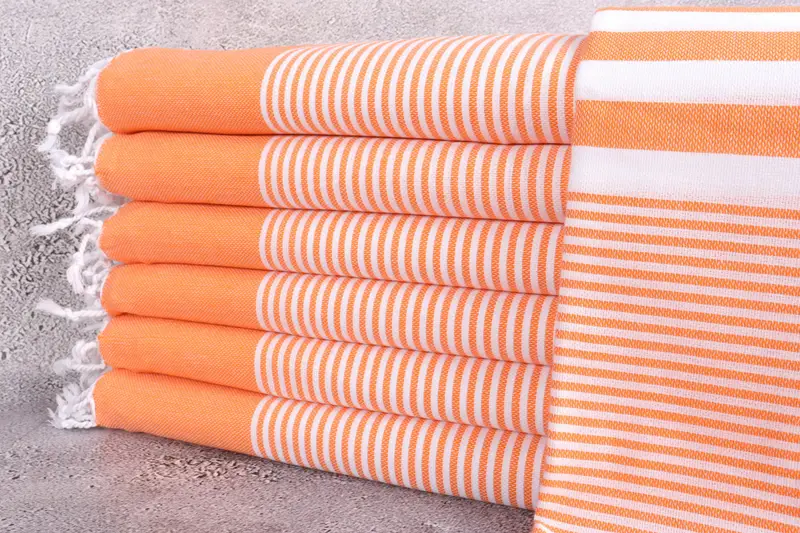 Soft and absorbent Turkish towel, Gift Towel, 70x40 Cotton Striped Towel, Bachelor Towel, Fouta towel, Organic Beach Towel, Bath towel, Travel towel - 1