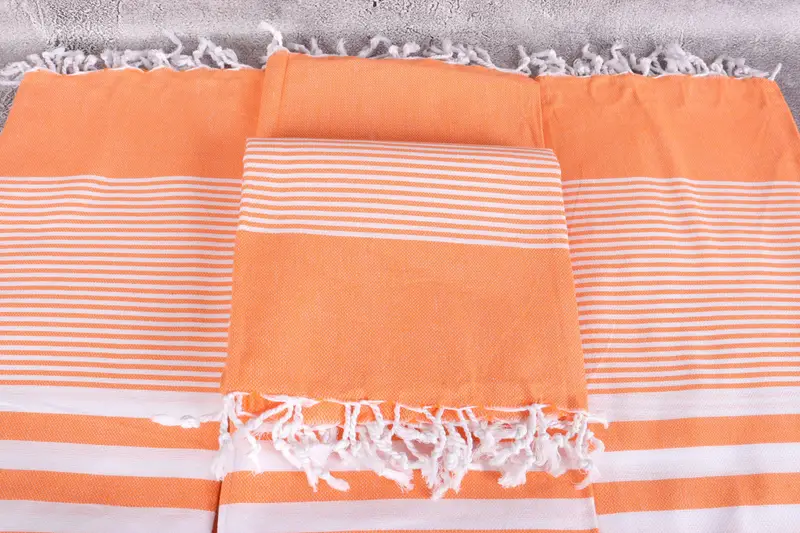Soft and absorbent Turkish towel, Gift Towel, 70x40 Cotton Striped Towel, Bachelor Towel, Fouta towel, Organic Beach Towel, Bath towel, Travel towel - 4