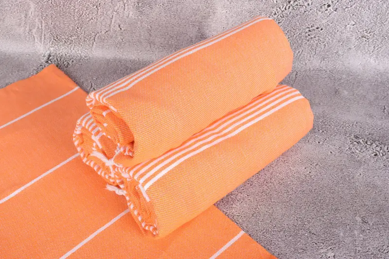 Soft and absorbent Turkish towel, Gift Towel, 70x40 Cotton Striped Towel, Bachelor Towel, Fouta towel, Organic Beach Towel, Bath towel, Travel towel - 7