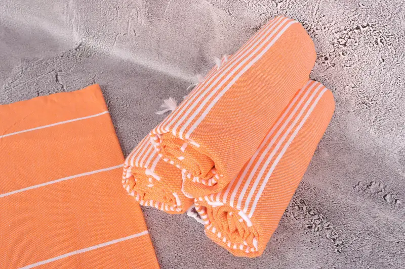 Soft and absorbent Turkish towel, Gift Towel, 70x40 Cotton Striped Towel, Bachelor Towel, Fouta towel, Organic Beach Towel, Bath towel, Travel towel - 8