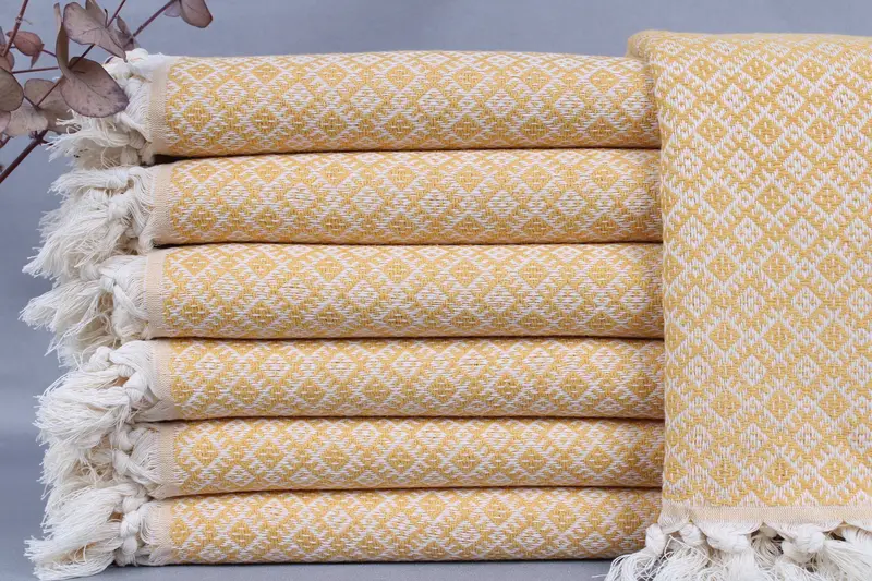 Organic Cotton Towels Beige, 40x71 Inches, Handmade, Personalized, Beach Towels