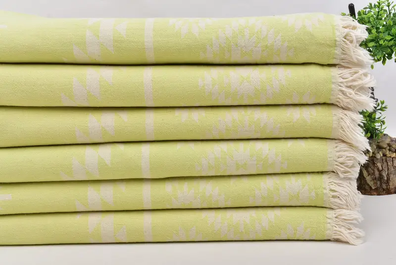 Cotton towel, Turkish Towel Set, Wedding Gift For Bride, Towel With Name, 70x36 Cotton Kilim Towel, Lightweight Turkish towel, Turkish Towel Beach - 4
