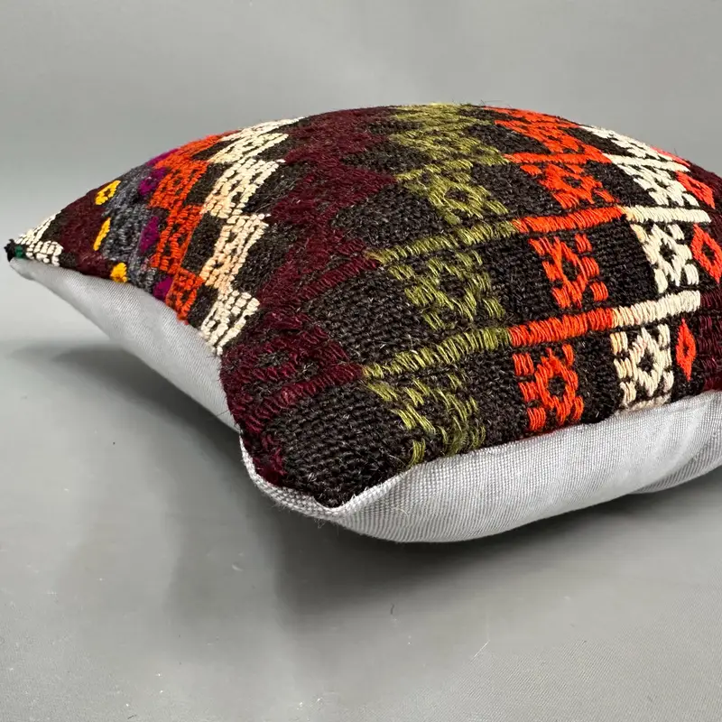 18x18 White Pillow Sham, Pillow for Sofa, Armchair Pillow Cover, Pillow Case, Outdoor Patio Cushion Case, Kilim Cushion Sham, Turkish Kilim Pillow - 6