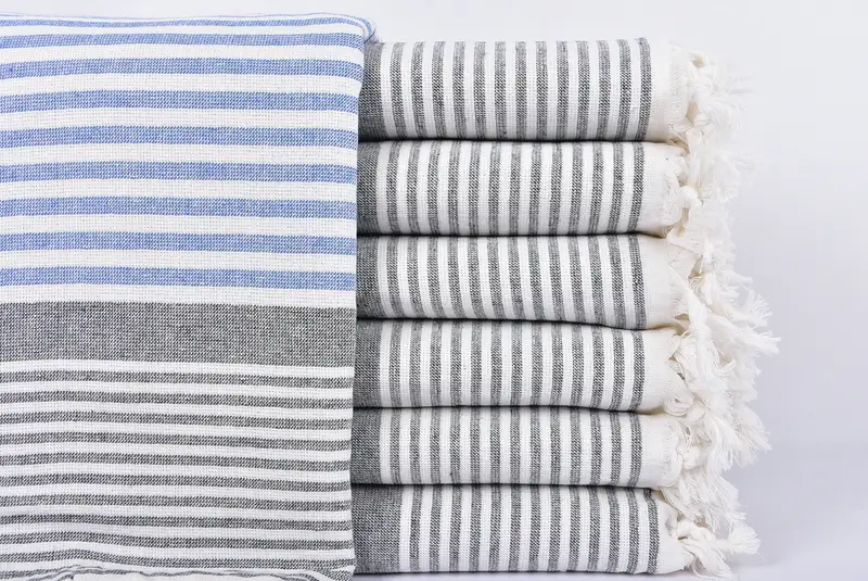 Bachelorette Favors Beach, Housewarming Gift, Peshtemal Towel USA, Gift Towel, 68x40 Cotton Striped Terry Towel, Summer Gift, Quick-dry towel - 1