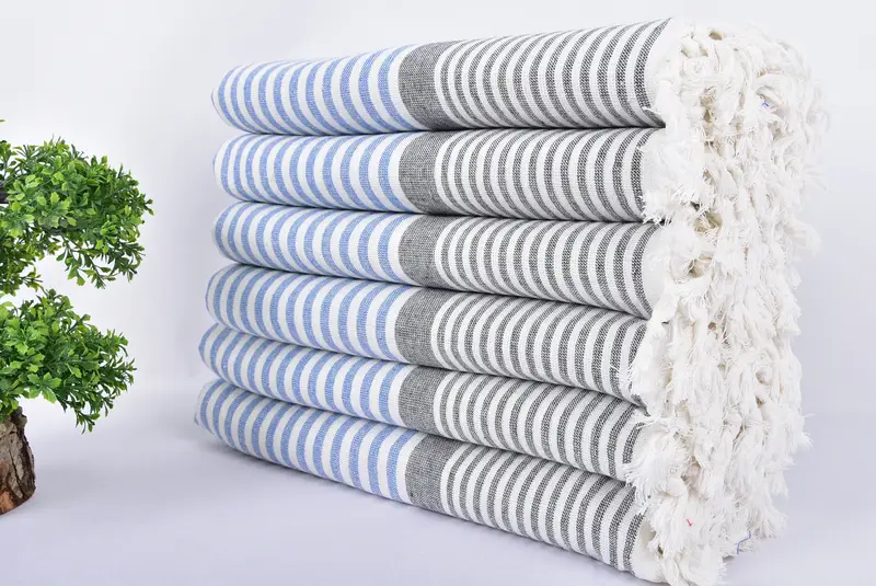 Bachelorette Favors Beach, Housewarming Gift, Peshtemal Towel USA, Gift Towel, 68x40 Cotton Striped Terry Towel, Summer Gift, Quick-dry towel - 3