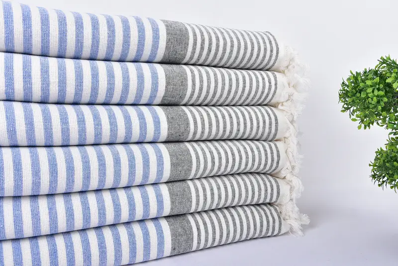 Bachelorette Favors Beach, Housewarming Gift, Peshtemal Towel USA, Gift Towel, 68x40 Cotton Striped Terry Towel, Summer Gift, Quick-dry towel - 2
