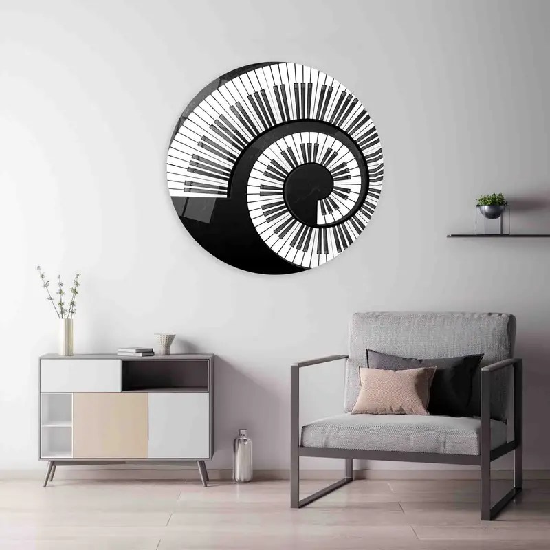 エレガントな白黒キャンバス: トレンディな高級ウォールアートプリント