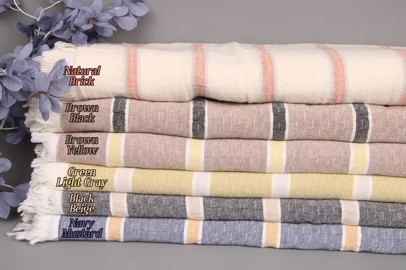 Personalized Gift Cotton Blanket Beige Camouflage, 83x95 Inches