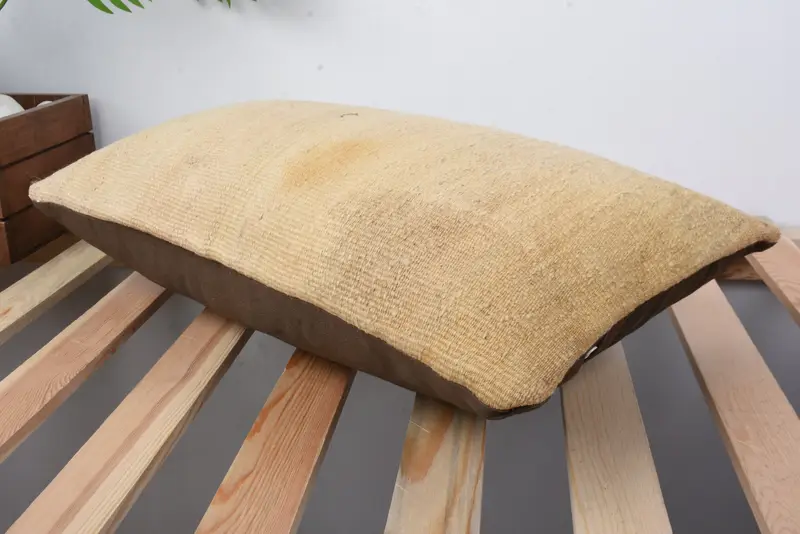 Cushion Case, Pillow for Couch, Toss Pillow Case, Interior Designer Pillow, Vintage Pillow, Yoga Pillow, 12x20 Beige Cushion, Vintage Kilim Pillow - 6