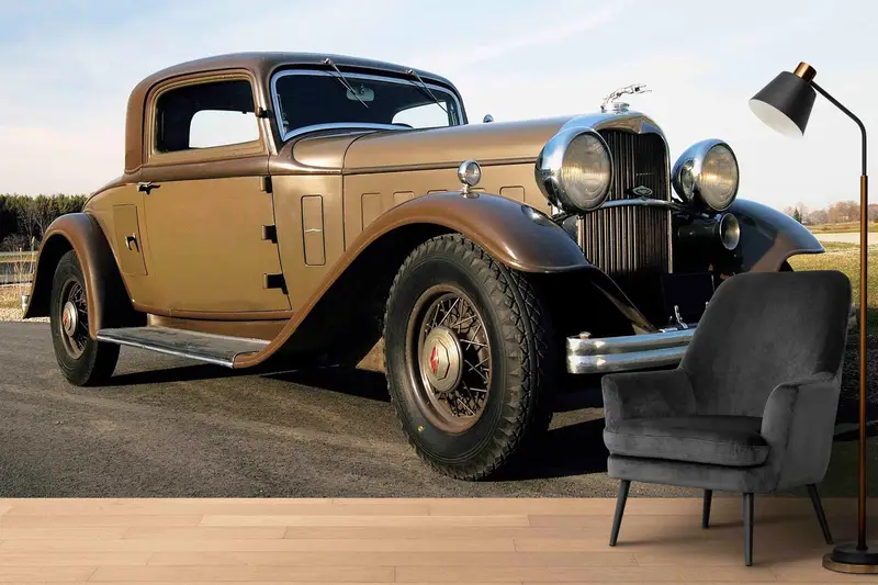 Peel and Stick Mural, Removable Wall Paper, Vintage Car Wall Print, Retro Car Wall Mural, Office Wallpaper Art, Jaguar Classic Car Poster, - 3