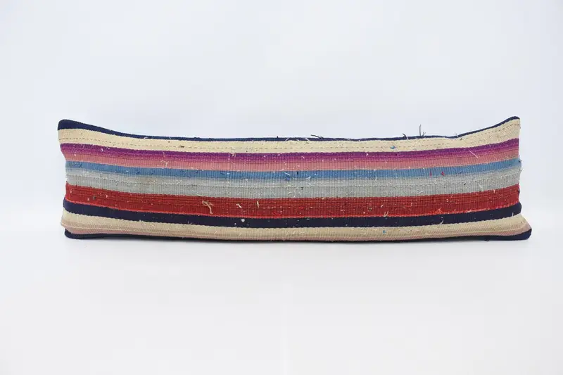Vintage Beige Pillow Case, Striped 12x42 inch Gift Pillow Sham - 1