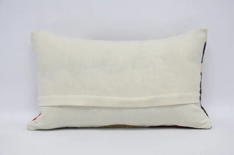 Kilim Pillow Cover, Vintage Kilim Throw Pillow, 12x20 Beige Cushion Case, Throw Kilim Pillow, Pillow Cover, Ethnic Throw Pillow Sham - 6