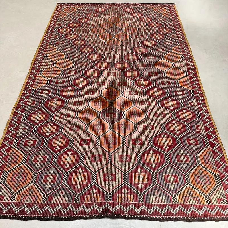 Kırmızı Hayvan Baskılı Halı, 5,7x9,3 ft Canlı Dekor